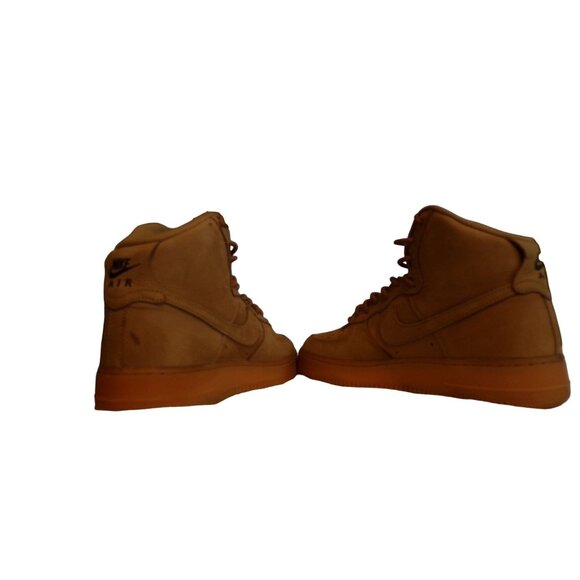 Nike Air Force 1 High Top Sneakers Men's Size 7.5 Women's size 9 Wheat Leather - Picture 2 of 7